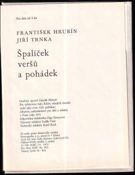 František Hrubín: Špalíček veršů a pohádek