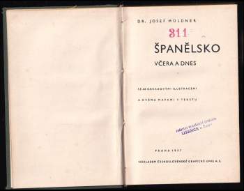 Josef Müldner: Španělsko včera a dnes