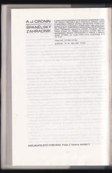 A. J Cronin: Španělský zahradník