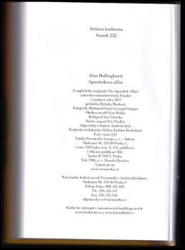 Alan Hollinghurst: Sparsholtova aféra