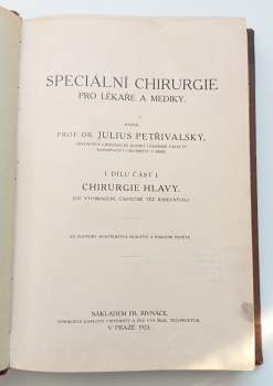 Julius Petřivalský: Speciální chirurgie pro lékaře a mediky - Chirurgie hlavy