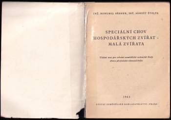Bohumil Břenek: Speciální chov hospodářských zvířat - malá zvířata