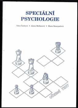 Marie Rozsypalová: Speciální psychologie
