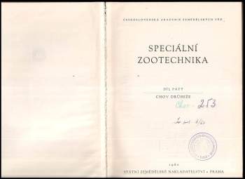 Ján Podhradský: Speciální zootechnika