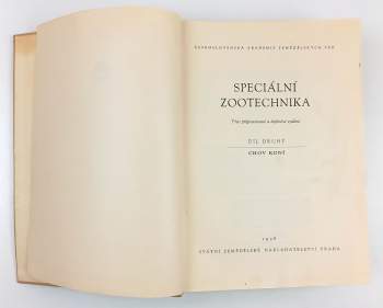 Karel Koubek: Speciální zootechnika