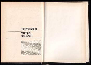 Jan Szczepański: Spektrum společnosti