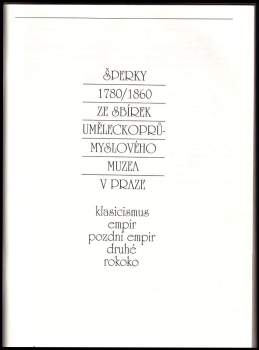 Gabriel Urbánek: Šperky 1780-1860 ze sbírek Uměleckoprůmyslového muzea v Praze