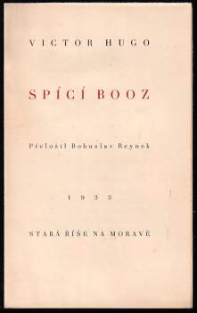 Victor Hugo: Spící Booz
