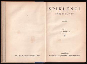 Jan Palovic: Spiklenci- březnová noc