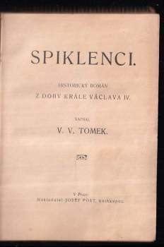 Vratislav Václav Tomek: Spiklenci
