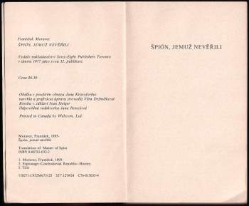 František Moravec: Špión, jemuž nevěřili