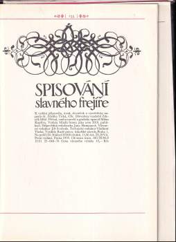 Spisování slavného frejíře