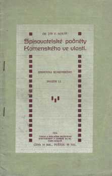 Spisovatelské podněty Komenského ve vlasti
