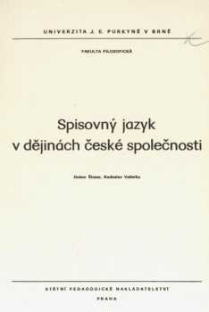 Spisovný jazyk v dějinách české společnosti