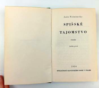 Jozef Nižnánsky: Spišské tajomstvo