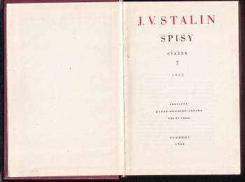 Iosif Vissarionovič Stalin: Spisy