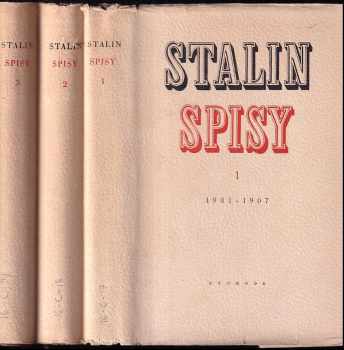 Stalin Spisy 1. - 3. svazek 1901-1907 + 1907-1913 + 1917