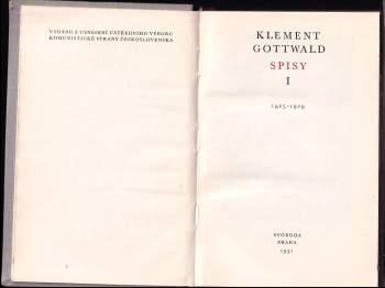 Klement Gottwald: Spisy