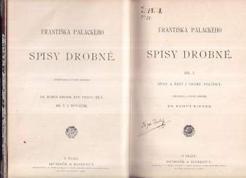 František Palacký: Spisy drobné