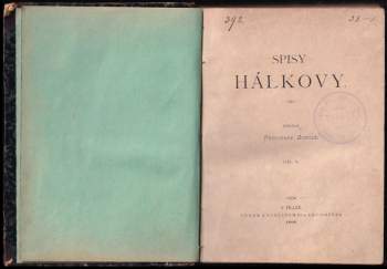 Vítězslav Hálek: Spisy Hálkovy