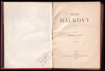 Vítězslav Hálek: Spisy Hálkovy