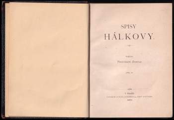 Vítězslav Hálek: Spisy Hálkovy