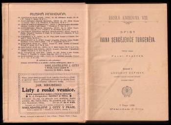Ivan Sergejevič Turgenev: Spisy Ivana Sergějeviče Turgeněva