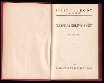 Josef Jahoda: Spisy