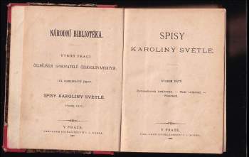 Karolina Světlá: Spisy Karoliny Světlé