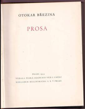 Otokar Březina: Spisy Otokara Březiny