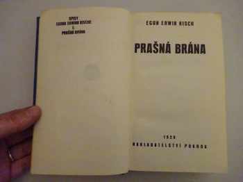 Egon Erwin Kisch: Prašná brána