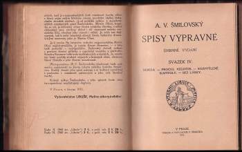 Alois Vojtěch Šmilovský: Spisy výpravné