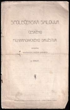 Společenská smlouva českého filharmonického družstva