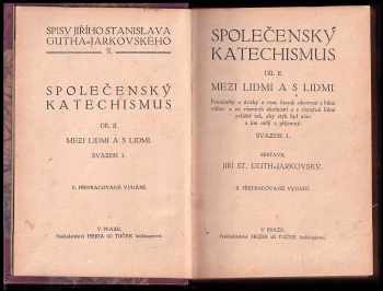 📗 Společenský katechismus : Díl II - rady a pokyny, kterak chovati se ...