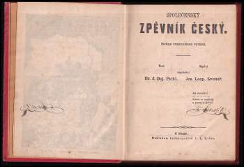 Josef Bojislav Pichl: Společenský zpěvník Český