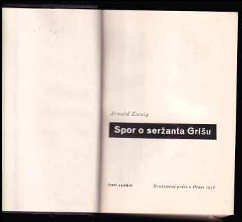 Arnold Zweig: Spor o seržanta Gríšu