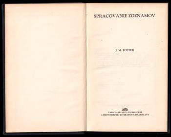 J. M Foster: Spracovanie zoznamov