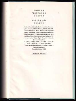Johann Wolfgang von Goethe: Spříznění volbou