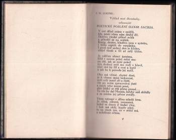 Hans Sachs: Šprýmy a masopustní hry