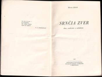 Martin Kulich: Srnčia zver