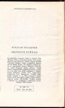 William Faulkner: Srpnové světlo