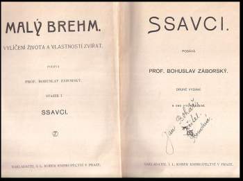 Bohuslav Záborský: Malý Brehm- Ssavci