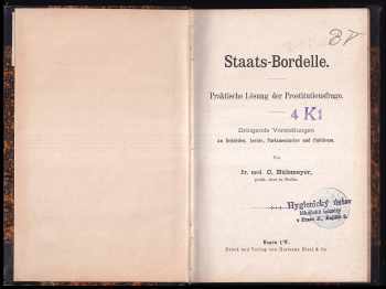 C. Hülsmeyer: Staats-Bordelle: Praktische Lösung der Prostitution