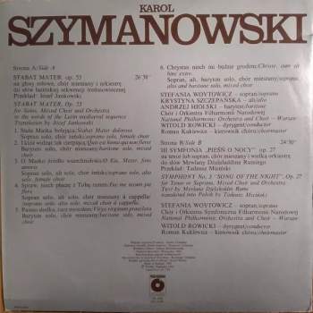 Karol Szymanowski: Stabat Mater. Symphony No. 3
