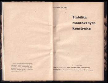 Vladimír Fiřt: Stabilita montovaných konstrukcí