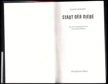 David Benioff: Stadt Der Diebe