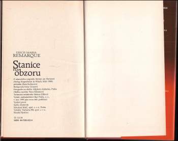 Erich Maria Remarque: Stanice na obzoru