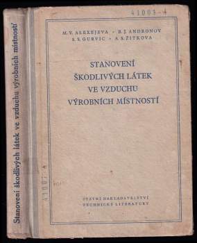 Stanovení škodlivých látek ve vzduchu výrobních místností