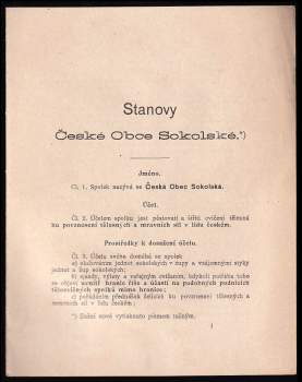Stanovy České obce sokolské