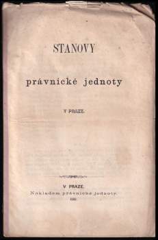 Stanovy právnické Jednoty v Praze